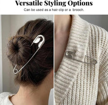 Oversized Stainless Steel Safety Pin Hair Clip image 8