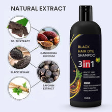 3 in 1 Black hair dye Natural shampoo ( Pack Of 4 ) image 1