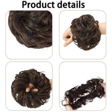 Elastic Artificial Hair Bun Brown & Black (Pack of 2) image 2